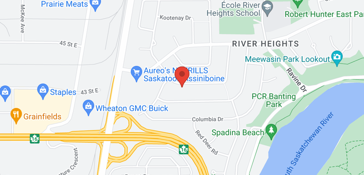 map of 95 St Lawrence CRES